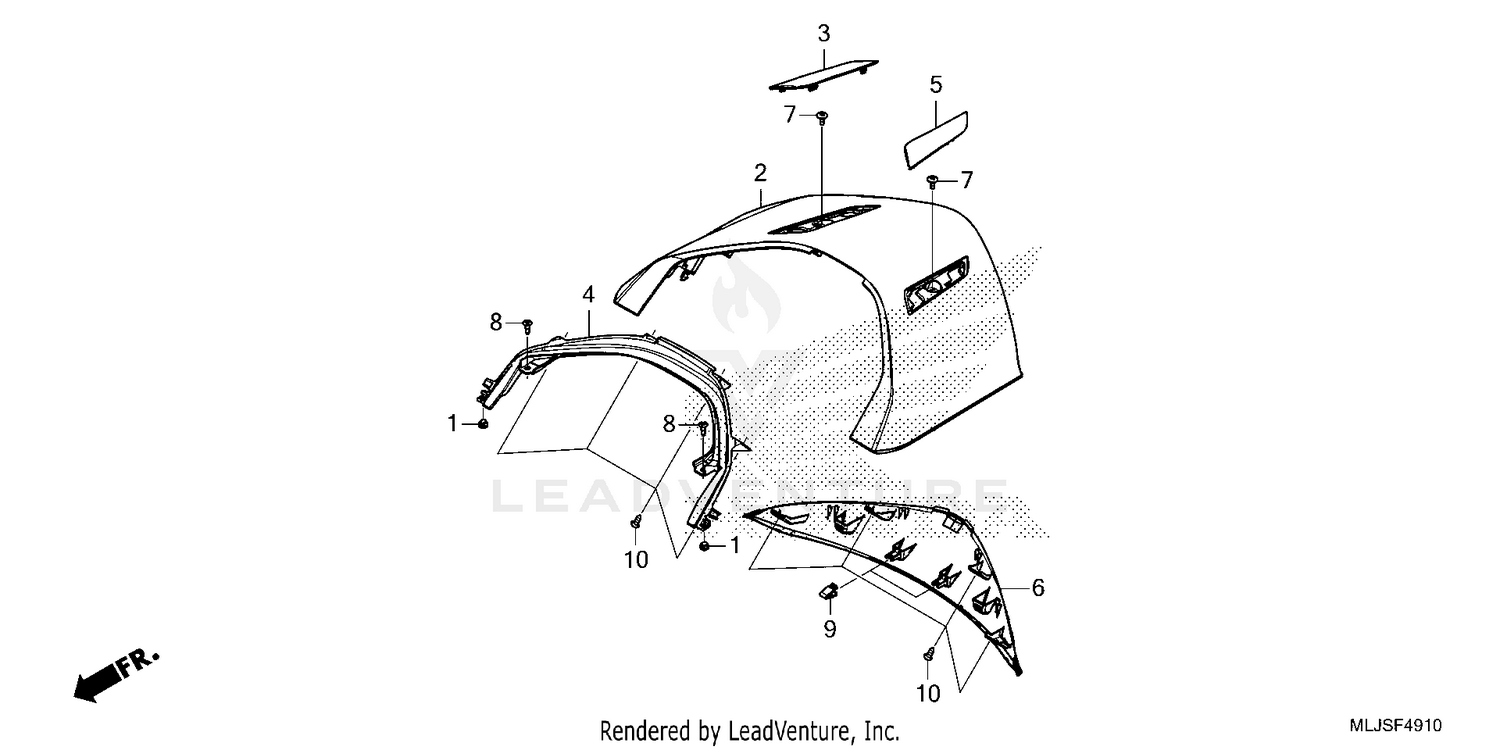 REAR CENTER TOP COVER