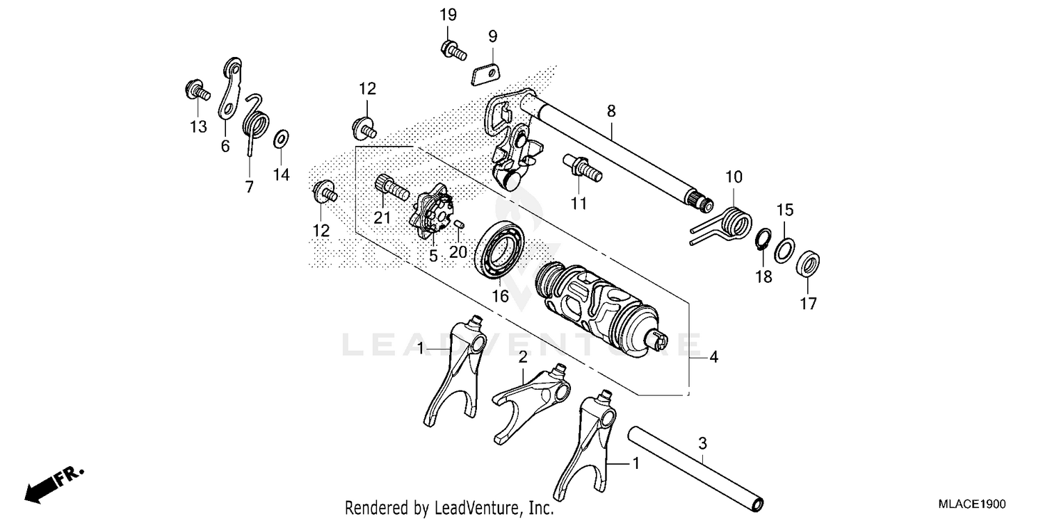 GEARSHIFT DRUM           (CMX1100A/A2)