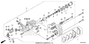 Rear Brake Caliper Schematic