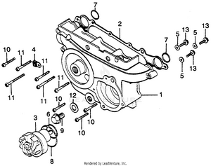 Transmission Cover + Water Pump Schematic