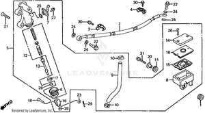 Rear Brake Master Cyl. Schematic