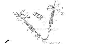 Camshaft + Valve Schematic