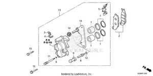 Front Brake Caliper Schematic