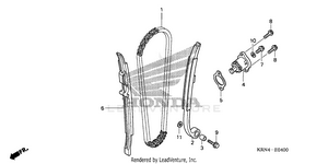Cam Chain + Tensioner Schematic