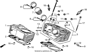 Rear Cylinder Head Schematic
