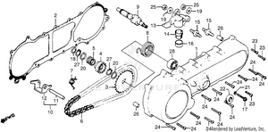 Left Crankcase Cover 80 Schematic