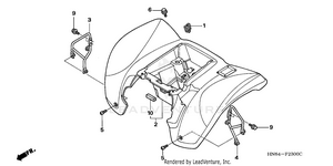 Rear Fender ('01-'05) Schematic