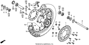 Rear Wheel 90-91 Schematic