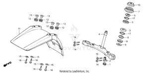 Front Fender + Steering Stem Schematic