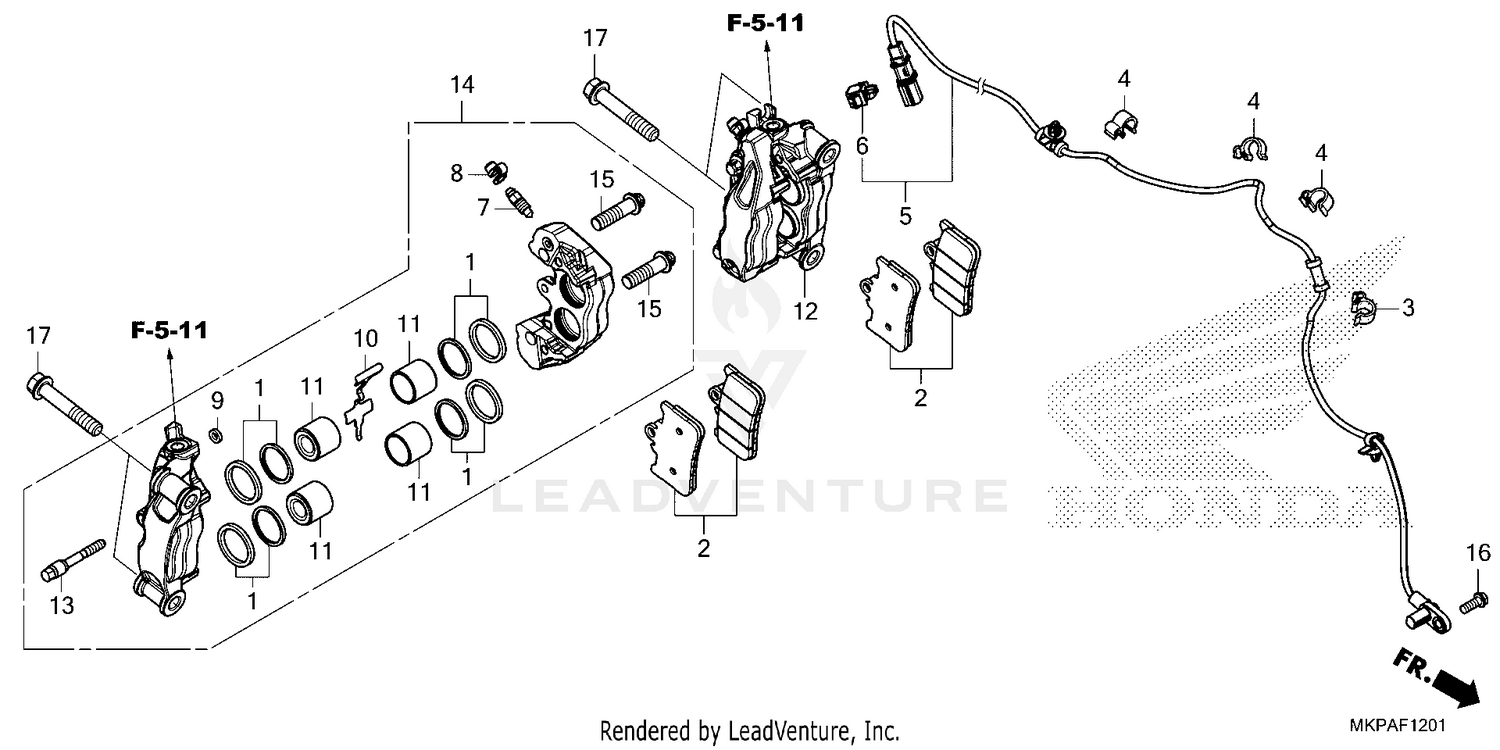 FRONT BRAKE CALIPER      (CBR500RA'22/'23)