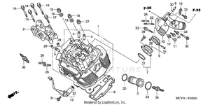 Front Cylinder Head Schematic
