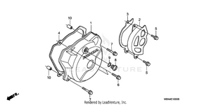 Left Crankcase Cover Schematic