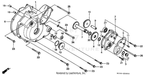 Left Crankcase Cover Schematic