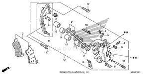 Left Front Brake Caliper Schematic
