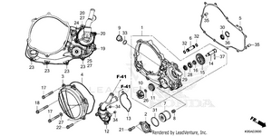 Right Crankcase Cover    @water Pump Schematic