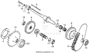 Reduction Primary Shaft + Countershaft Schematic