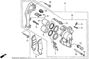 Front Brake Caliper Schematic