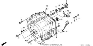 Front Crankcase Cover ('01-'05) Schematic