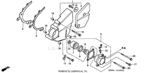 Left Crankcase Cover     @water Pump Schematic