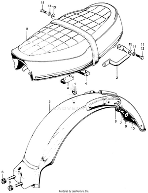 Seat + Rear Fender Schematic