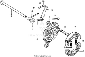 Rear Brake Panel Schematic