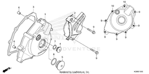 Left Crankcase Cover Schematic