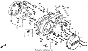 Left Crankcase Cover + Alternator Schematic