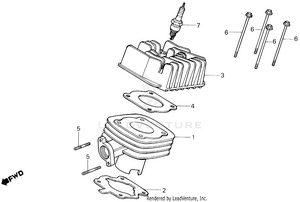 Cylinder + Cylinder Head Schematic