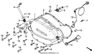 Right Crankcase Cover + Pulse Generator Schematic