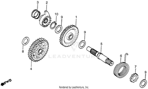 Kick Starter Spindle 82-83 Schematic