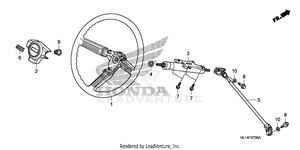 Steering Wheel + Steering Shaft + Steering Column Schematic