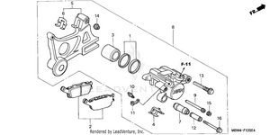 Rear Brake Caliper Schematic