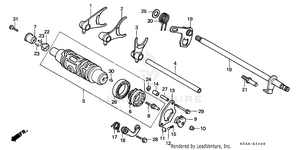 Shift Drum + Gearshift Schematic