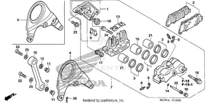 Rear Brake Caliper Schematic