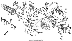 Gearshift Drum + Gearshift Fork Schematic