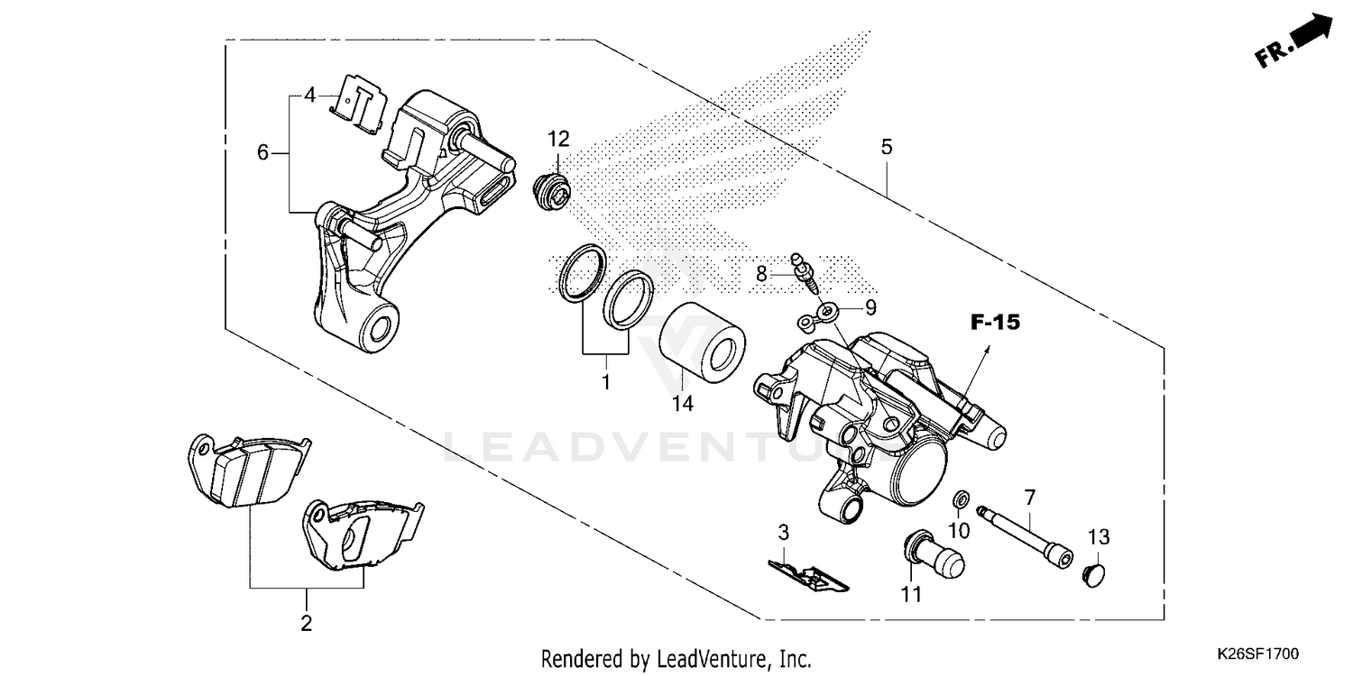 REAR BRAKE CALIPER