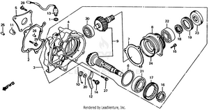 Side Gear Case + Gross Shaft Schematic