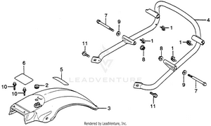 Rear Fender + Bumper Schematic