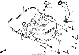 Left Crankcase Cover 81-82 Schematic