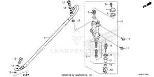 Rear Brake Master        Cylinder Schematic