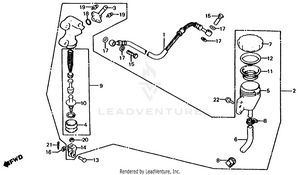 Rear Brake Master Cylinder Schematic