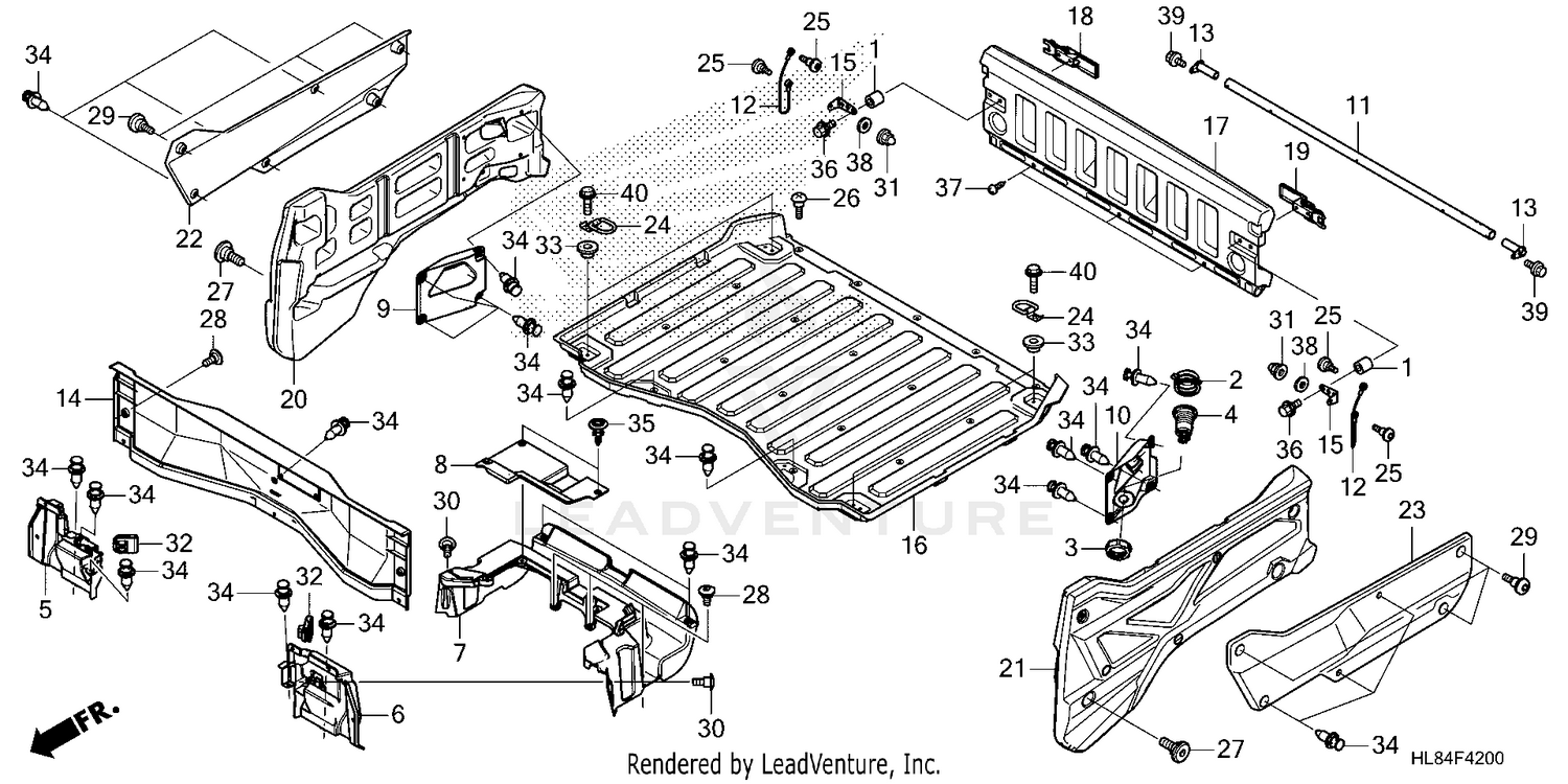 BED PLATE@REAR GATE
