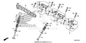 Camshaft + Valve (rr.) Schematic