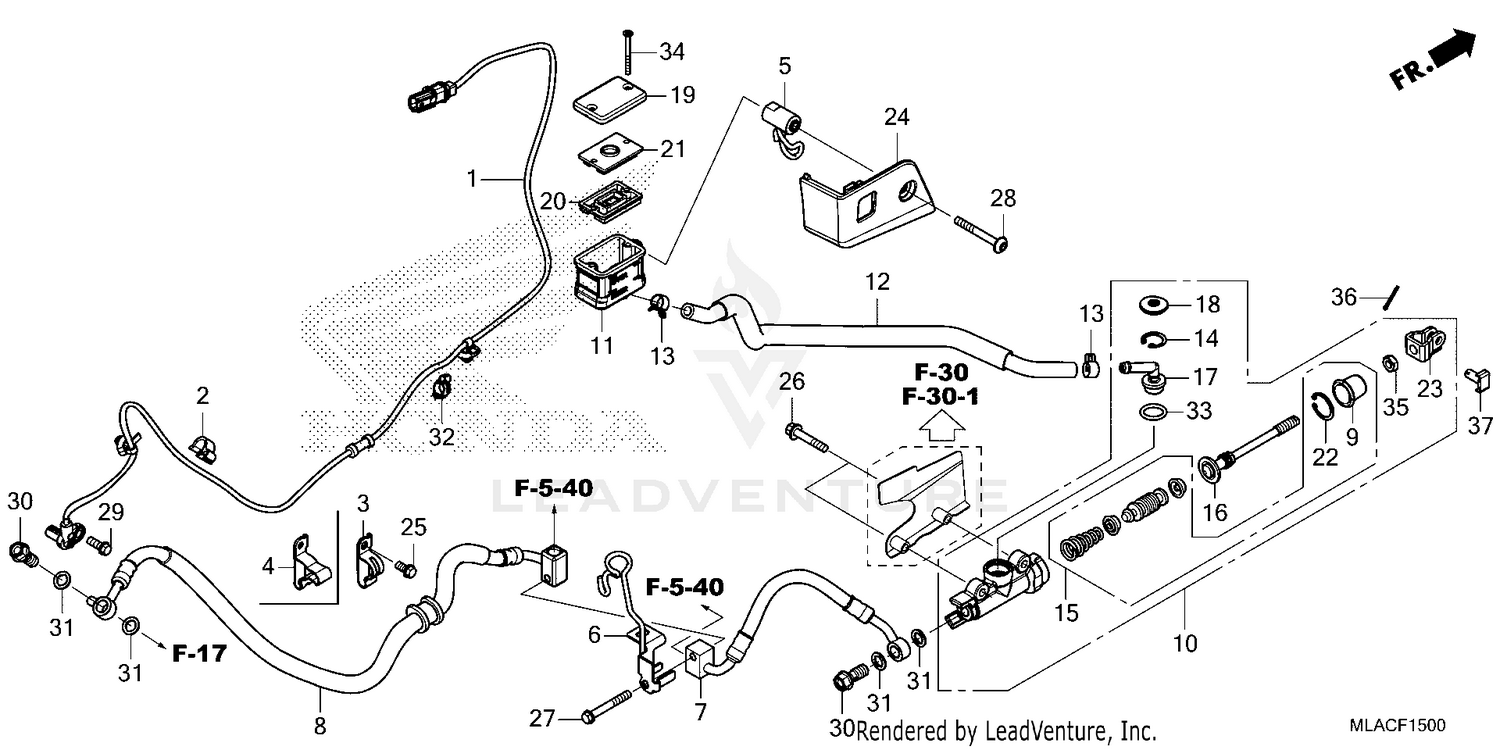 REAR BRAKE MASTER        CYLINDER