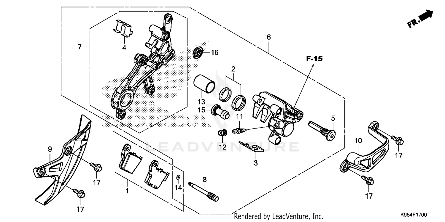 REAR BRAKE CALIPER