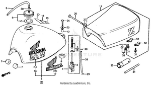 Fuel Tank + Seat Schematic