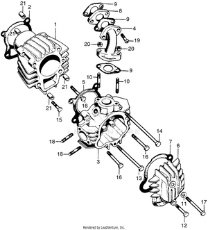 Cylinder + Cylinder Head Schematic