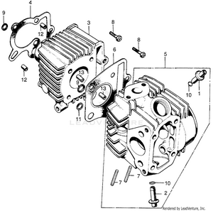 Cylinder + Cylinder Head Schematic