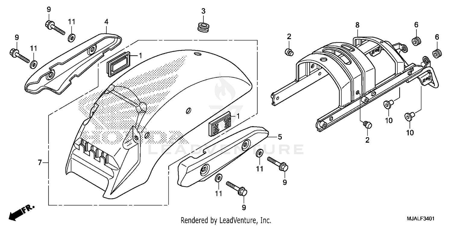 REAR FENDER (2)