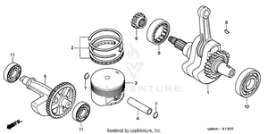 Crankshaft + Piston Schematic